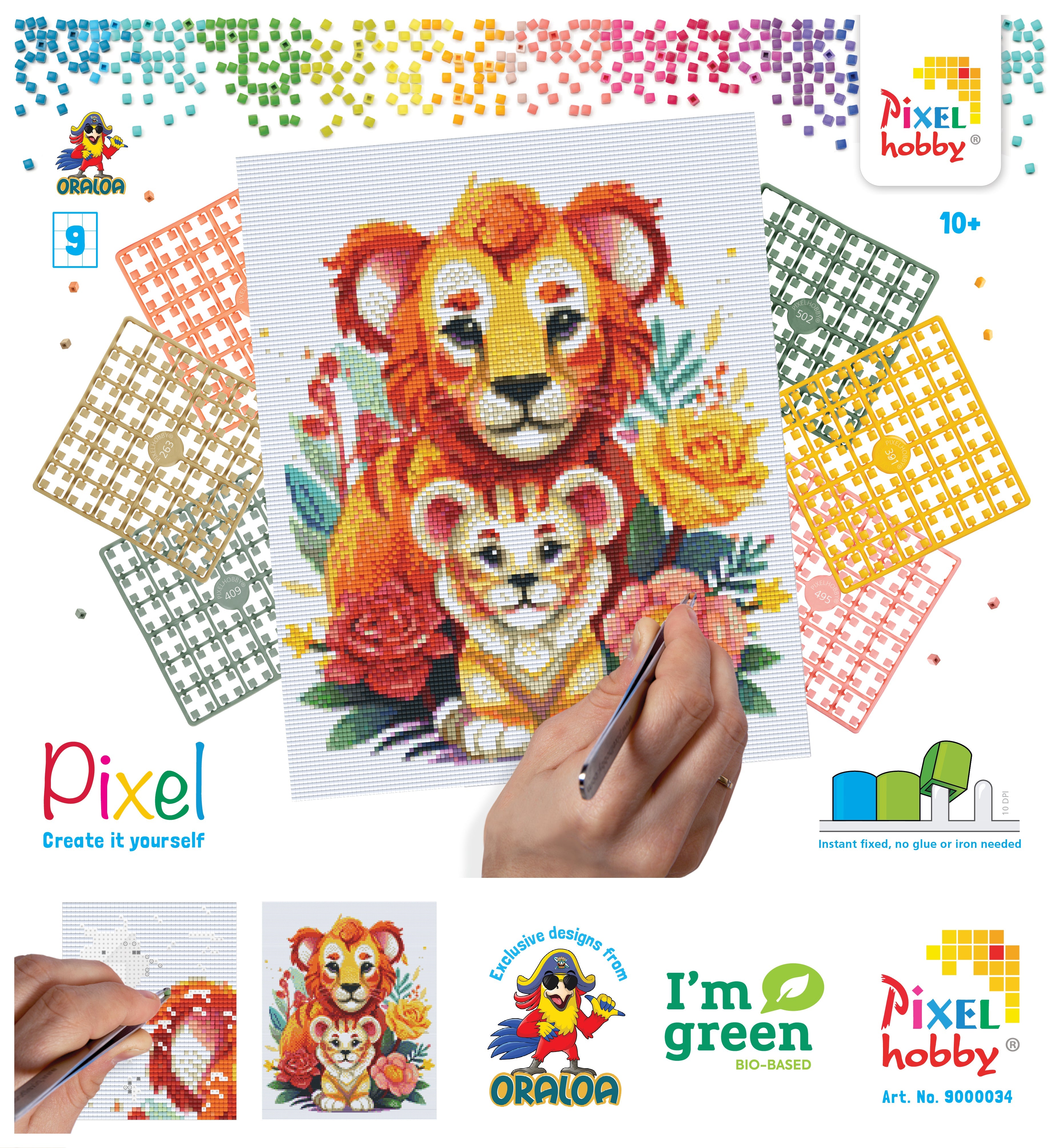 Pixel Hobby Oraloa - Familia de leones
